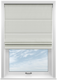 Akoya Faux Silk, Lustre Pure Silver - Motorised Roman Blind
